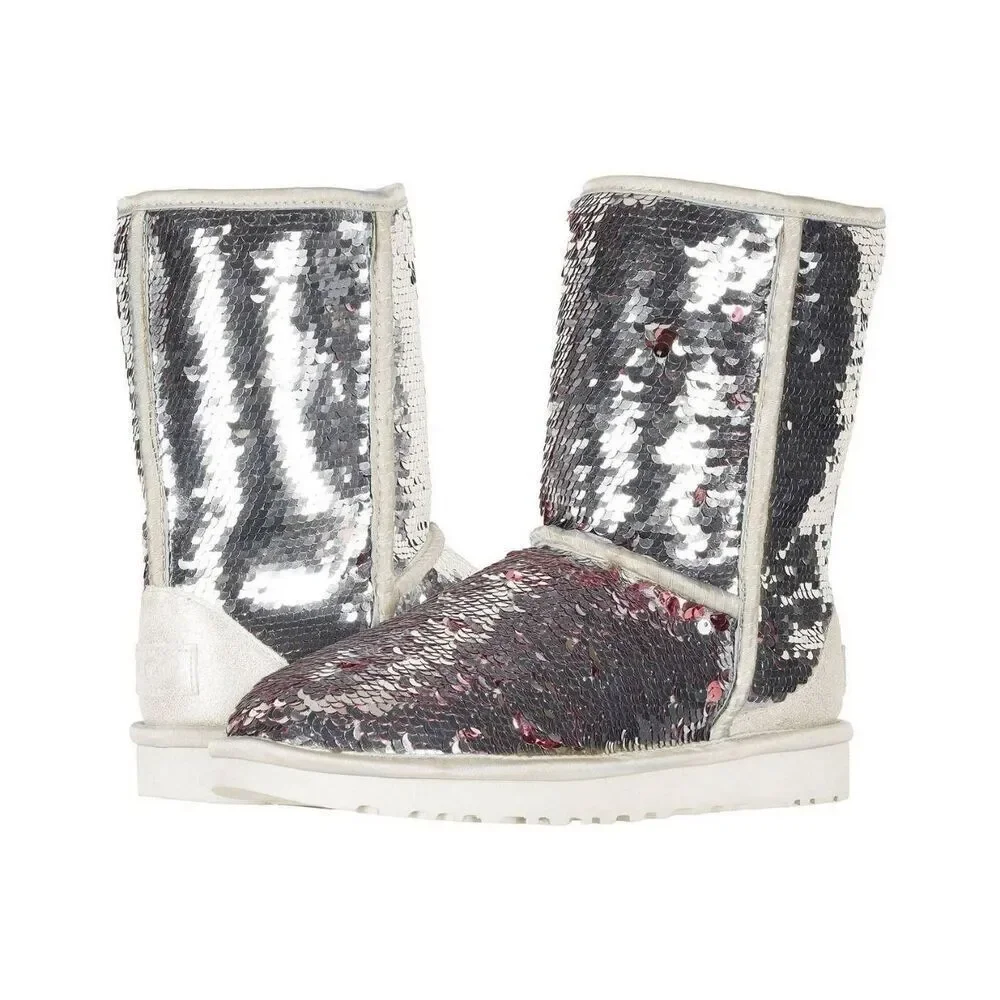 UGG Classic Short Sequin Winter Boot Size 7